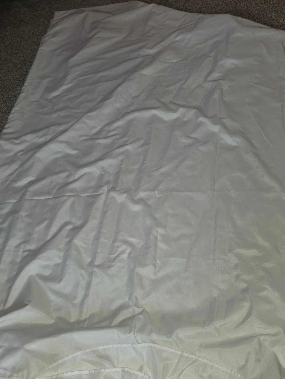 Two Pillowfort ruffle blackout curtain panels white 42 x 84